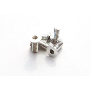 Hiro Seiko Alloy Hex Socket Flat Head Screw M3x12 [Silver]