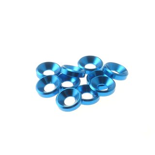 Hiro Seiko 4mm Alloy Countersunk Washer  [TAMIYA-Blue] ( 10 pcs)