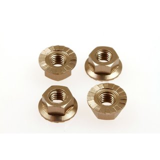 Hiro Seiko 4mm Alloy Serrated Wheel Nut  [Ti] ( 4 pcs)