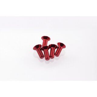 Hiro Seiko Alloy Hex Socket Flat Head Screw M3x8  [Red] (...