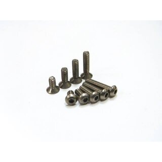 Hiro Seiko Titanium Hex Socket Flat Head Screw M3x18 ( 4 pcs)