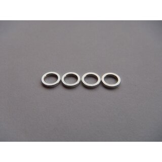 Hiro Seiko 4mm Alloy Spacer  (1.0t)  [Silver] (4 pcs)