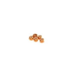 Hiro Seiko 2mm Alloy Nylon Nut (S_Size)  [Orange] ( 5 pcs)