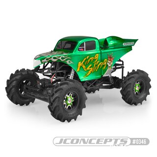 Jconcepts King Sling - Mega Truck body w/ scoop & spoiler (Fits - Axial SMT10 - 7 width & 13 wheelbase)