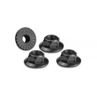 Jconcepts 4mm large flange serrated locknut - black...