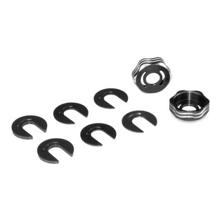 Jconcepts RC8B4 | RC8B3 suspension arm cap and camber shim set - black