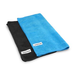 Jconcepts microfiber towel - blue / black, (2pc)