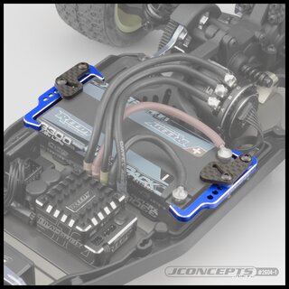 Jconcepts B6.1 | B6.1D | T6.1 | SC6.1, swing operated battery retainer set - blue