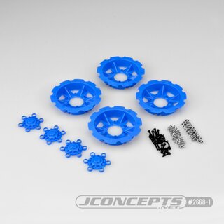 Jconcepts Tracker wheel discs - blue (fits - #3379 Dragon...