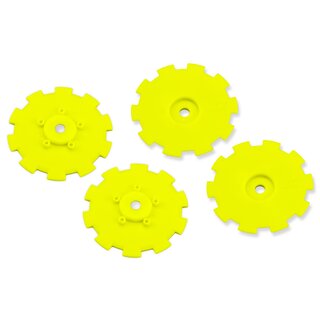 Jconcepts Hazard - Losi SCT-E, 22 SCT wheel dish - 4pc. (yellow) - fits 3352 wheel