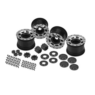 Jconcepts Vengeance - 2.2 Axial Yeti 12mm glue-on wheel w/ caps & adaptors - 4pc. 