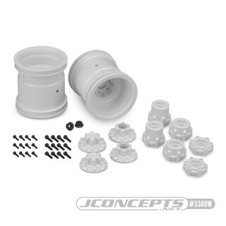 Jconcepts Midwest 2.2 MT 12mm hex wheel w/ adaptors - (white) - 2pc.