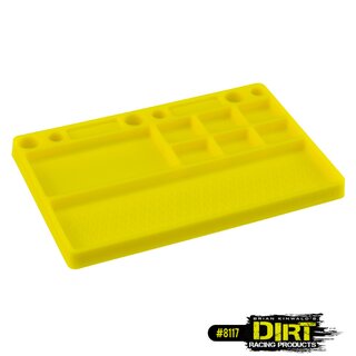 Jconcepts Dirt Racing Products - parts tray, rubber material - yellow