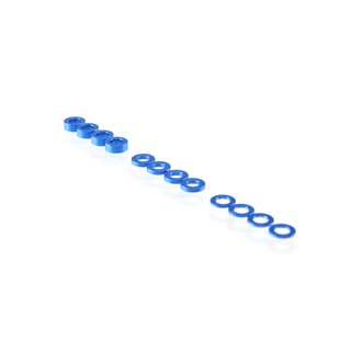 RUDDOG 3mm Washer Set Dark Blue (0.5mm/1.0mm/2.0mm)
