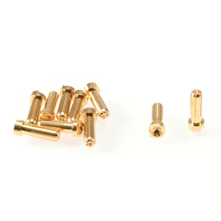 RUDDOG 5mm Gold Plug Male (10pcs)