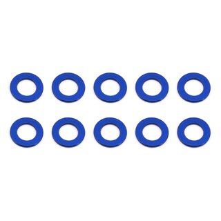 Team Associated Ballstud Washers, 5.5x0.5 mm, blue aluminum