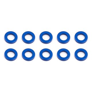 Team Associated Ballstud Washers, 5.5x1.0 mm, blue aluminum