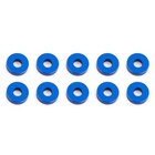 Team Associated Bulkhead Washers, 7.8x2.0 mm, blue aluminum