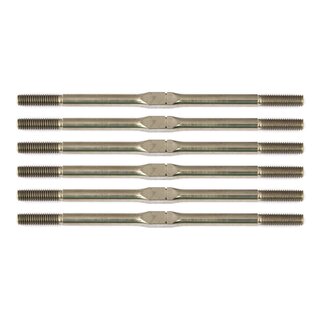 Team Associated ProSC10 FT Titanium Turnbuckle Set, 3x67mm (2.65 in), silver