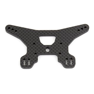 Team Associated B64 Rear Shock Tower, woven carbon fiber