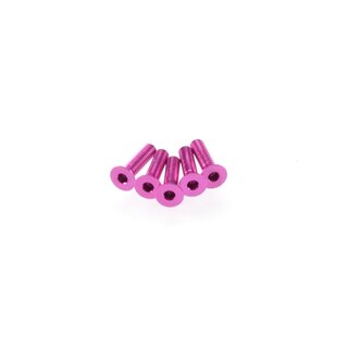 Hiro Seiko Alloy Hex Socket Flat Head Screw M3x12  [Pink]...