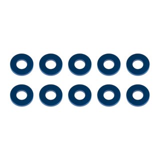 Team Associated Washers, 7.8x3.5x1.0mm, blue aluminum