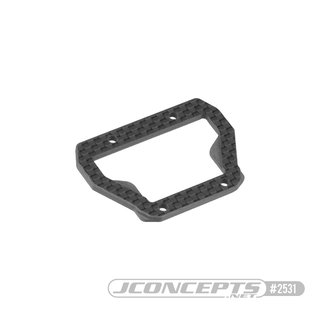 JConcepts B74 Carbon Fiber center bulkhead top-plate, ribbed and chamfered