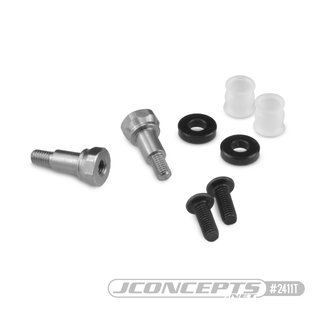 JConcepts B6.1 | B74 Fin Titanium F&R shock stand-offs w/ bushing and 2mm spacer