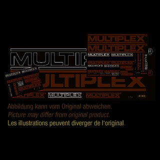 Aufklebersatz MPX-Logo schwarz/silber/wei 100x35c