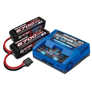 TRAXXAS EZ-PEAK LIVE DUAL LADER 26A & 2X LIPO 6700MAH 4S...