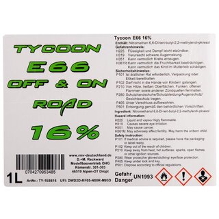 Tycoon E66 Biofuel 16% für On- und Offroad Motoren 1 Liter Made in Germany