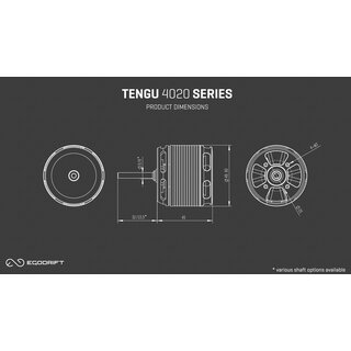 Tengu 4020HS 1050kV Motor 6x32mm