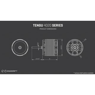 Tengu 4020HS 1050kV Motor 6x23.5mm