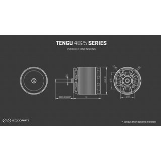 Tengu 4025HS 750kV Motor 6x40mm