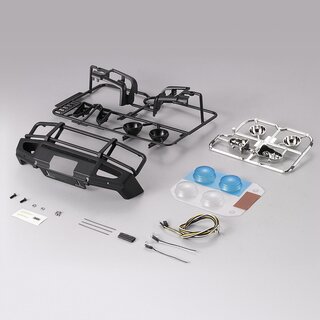 Rammschutz mit LED Scheinwerfer Alu schwarz f�r 1/10 Truck