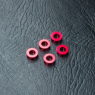 Beilagscheibe Alu 3x5.5x2.0mm rot (5 Stck)