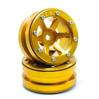 Absima Beadlock Wheels PT- Slingshot Gold/Gold 1.9 (2 St.)