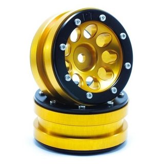 Absima Beadlock Wheels PT- Ecohole Gold/Schwarz 1.9 (2 St.)