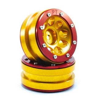 Absima Beadlock Wheels PT- Ecohole Gold/Rot 1.9 (2 St.)
