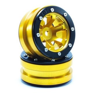 Absima Beadlock Wheels PT- Claw Gold/Schwarz 1.9 (2 St.)