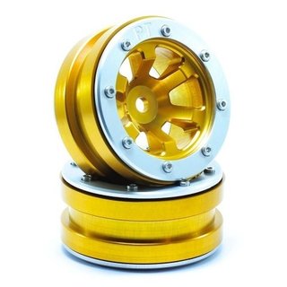 Absima Beadlock Wheels PT- Claw Gold/Silber 1.9 (2 St.)