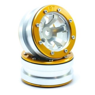 Absima Beadlock Wheels PT- Claw Silber/Gold 1.9 (2 St.)