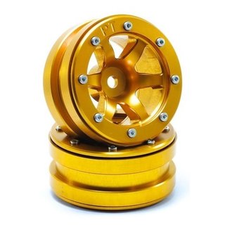 Absima Beadlock Wheels PT- Wave Gold/Gold 1.9 (2 St.)