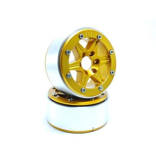 Absima Beadlock Wheels SIXSTAR gold/gold 1.9 (2 St.) ohne Radnabe
