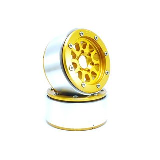 Absima Beadlock Wheels GEAR gold/gold 1.9 (2 St.) ohne Radnabe