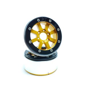 Absima Beadlock Wheels HAMMER gold/schwarz 1.9 (2 St.) ohne Radnabe