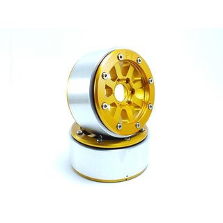 Absima Beadlock Wheels HAMMER gold/gold 1.9 (2 St.) ohne Radnabe