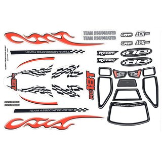 Team Associated 18T Body Decal & Window Mask, color