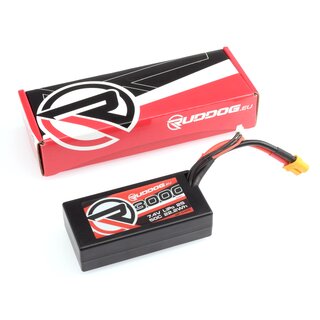 RUDDOG 3000mAh 50C 7.4V LiPo Short Stick Pack Battery with XT60 Plug