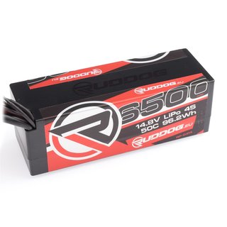 RUDDOG 6500mAh 50C 14.8V LiPo Stick Pack Battery with XT90 Plug